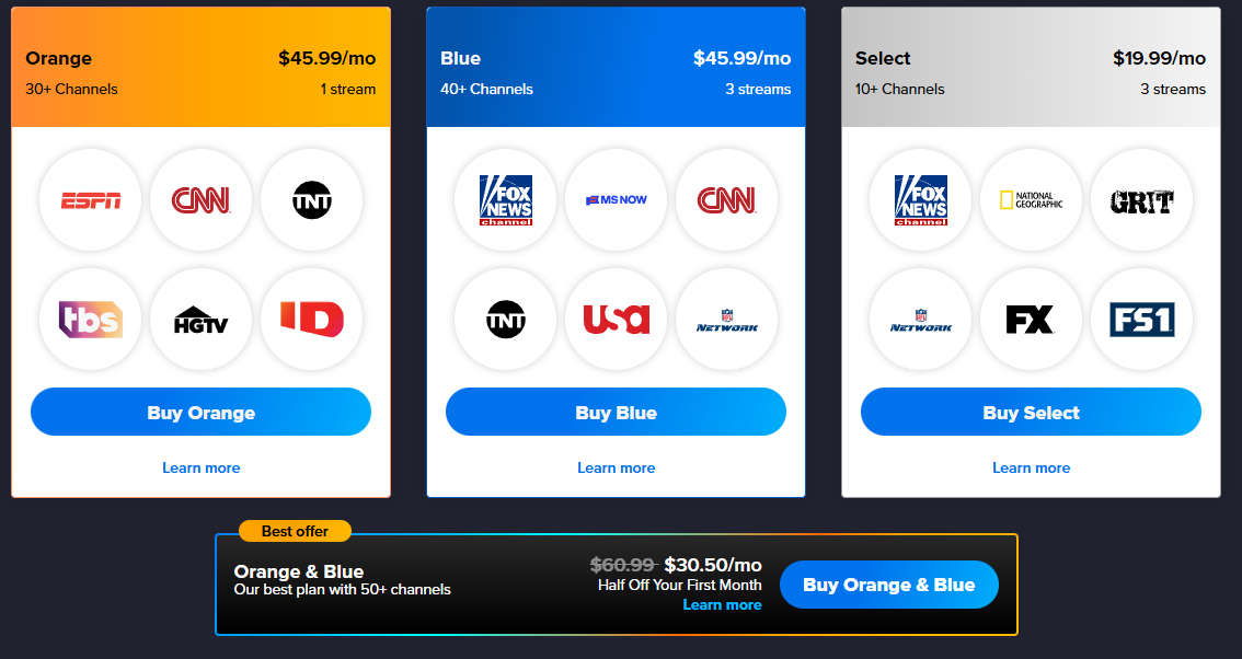 Sling price increases?