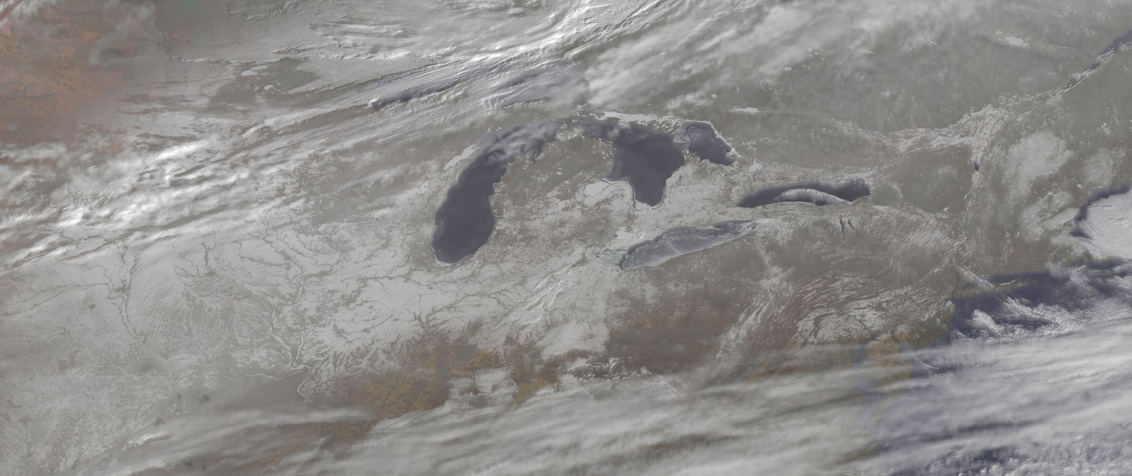 Satellite photo shows U.S. snowfall across 30 states