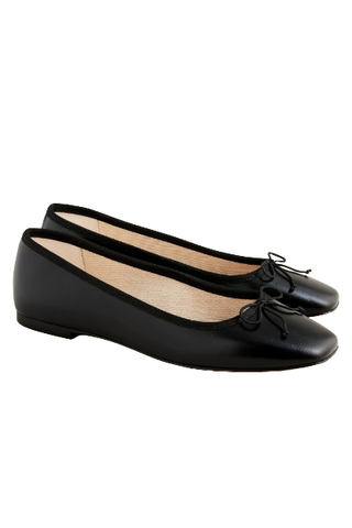 J.Crew Quinn Square-Toe Ballet Flats (Were $148) 