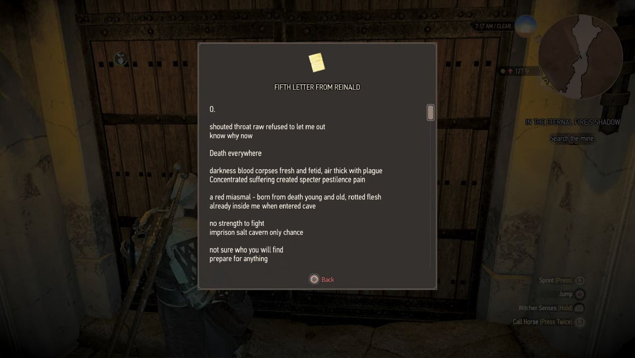 The witcher 3 reinald's letters