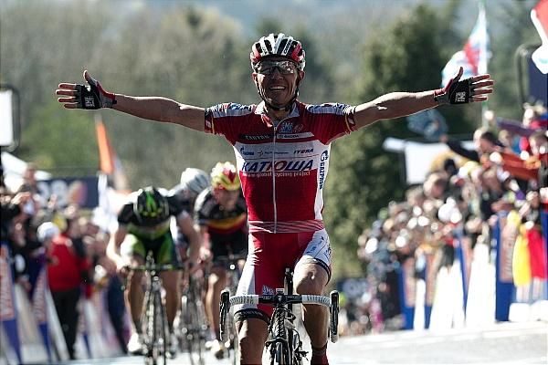 After finishing as runner-up the previous two years, Joaquim Rodriguez (Katusha) has now won La Fl&egrave;che Wallonne.