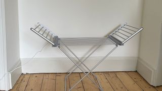 Beldray Winged Heated Electric Clothes Airer in the room