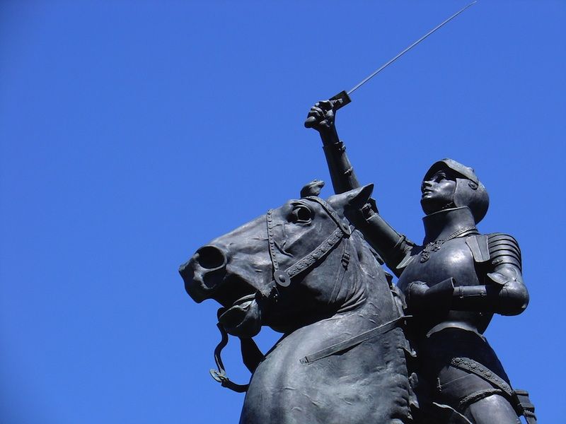 joan of arc statue at legion of honor