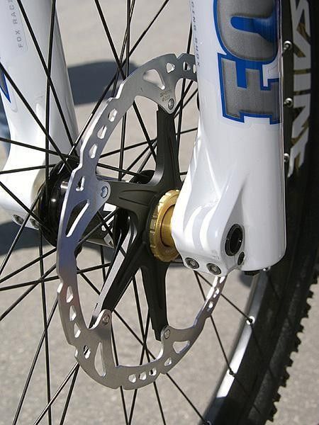 A new aluminum spider on the Saint rotors shed weight without compromising any performance.