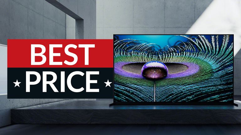 Black Friday OLED TV deals, Sony A90J with sign saying Best Price