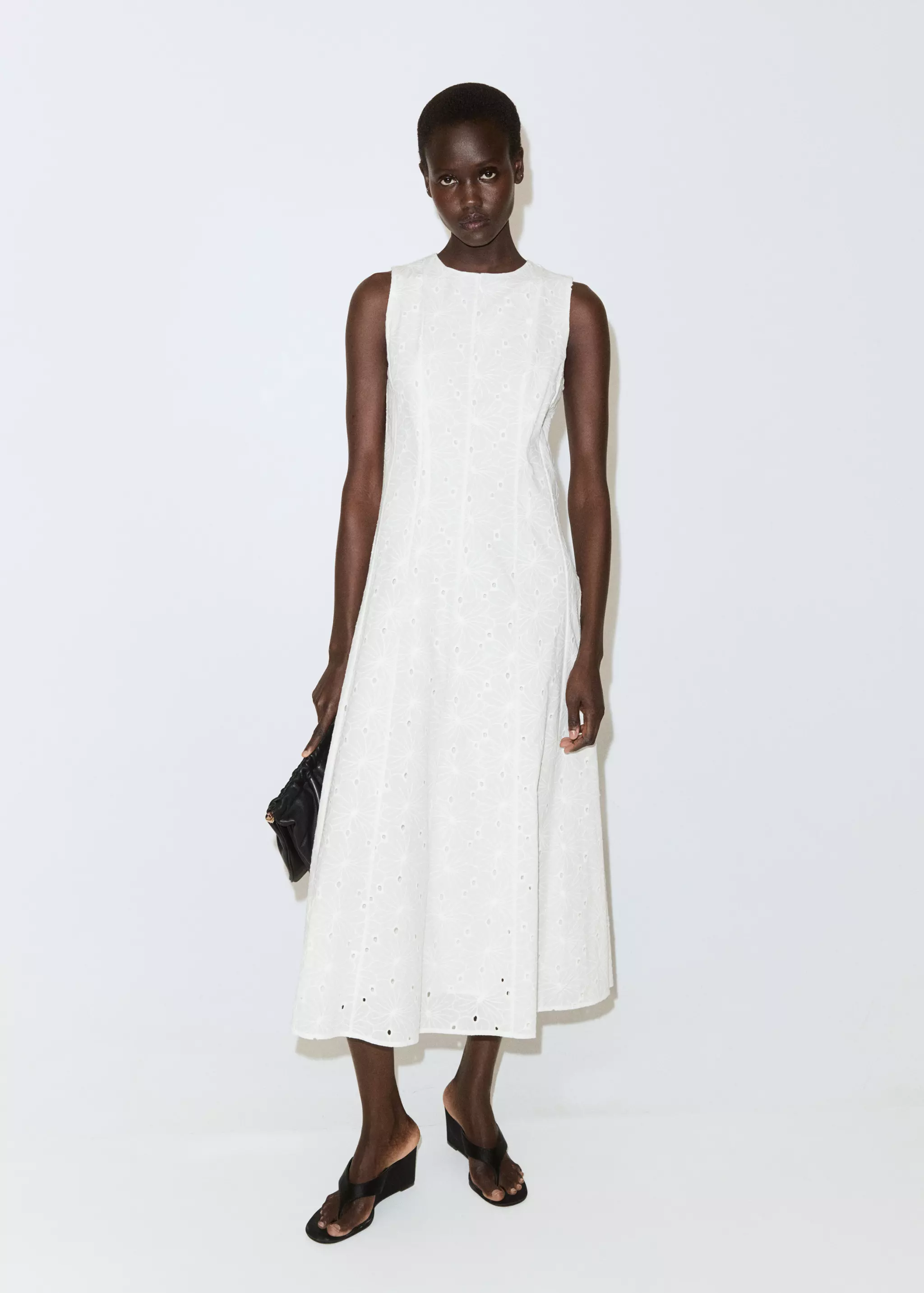 A-Line Dress With Openwork Embroidery - Women | Mango Usa