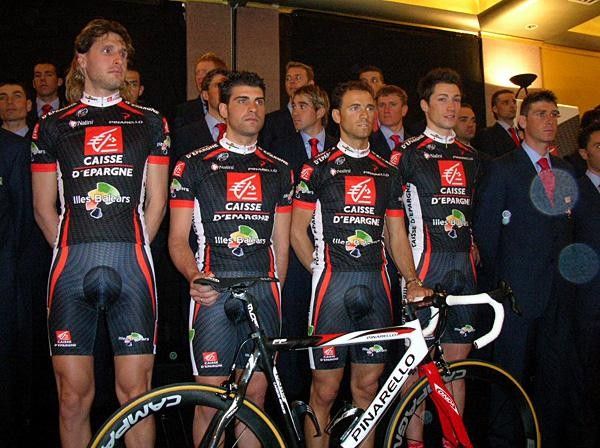 The big guns of Caisse d'Epargne-Iles Balears (L-R): Karpets, Pereiro, Valverde and Portal