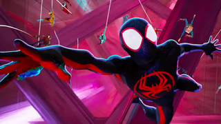 Miles Morales being chased by multiple Spider-Men