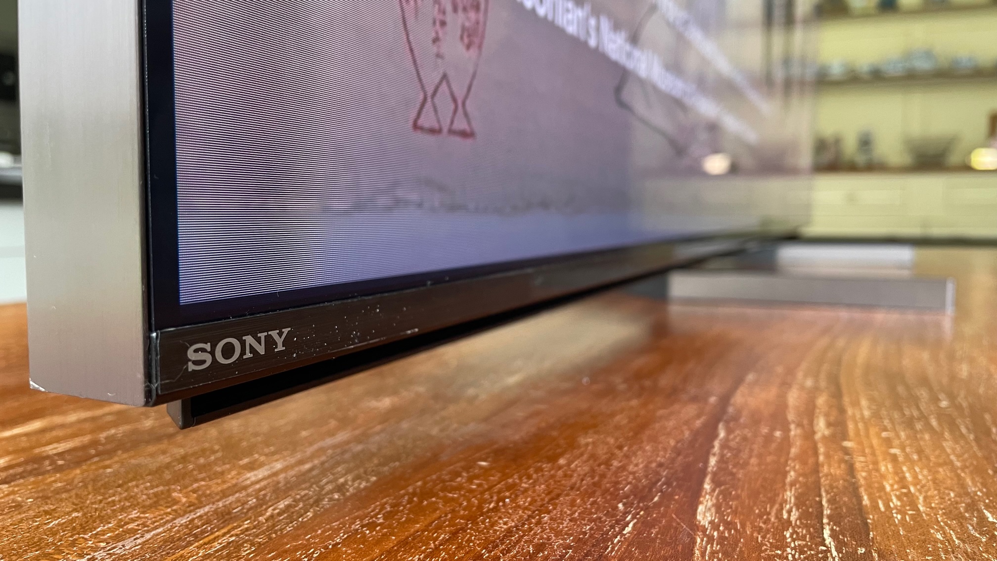 A close up of the Sony logo on the X95L