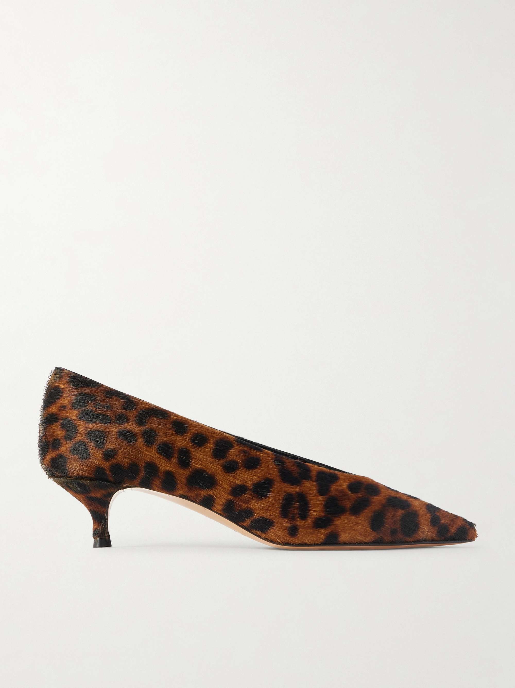 Babouche Leopard-Print Calf Hair Pumps