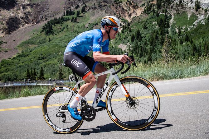 Gavin Mannion (Rally UHC) on the climb during the prologue of the 2019 Tour of Utah
