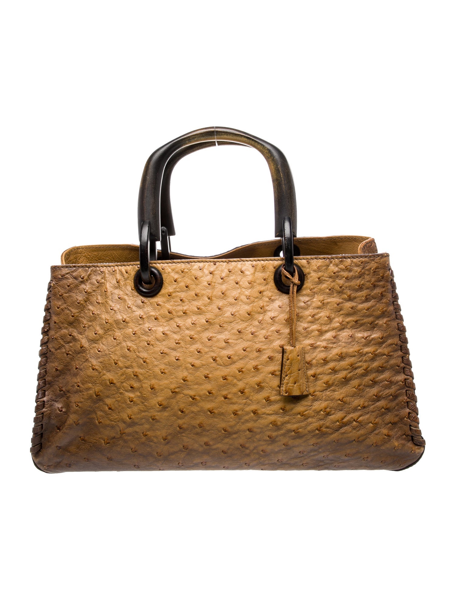 Ostrich Top Handle Bag