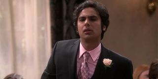 Raj's blue steel on The Big Bang Theory
