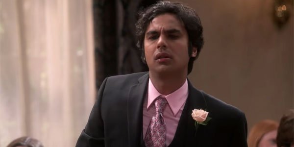 Raj&#039;s blue steel on The Big Bang Theory