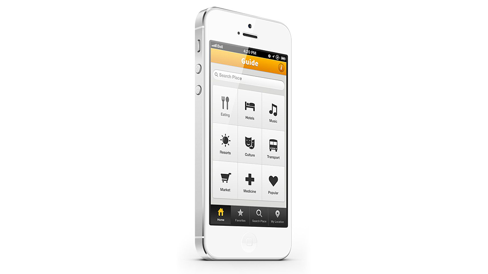 Icons on a smartphone