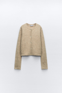 Knit Wool and Alpaca Cardigan, was £35.99, now £19.99 (44% off)