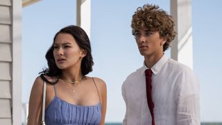 Belly (Lola Tung) and Jeremiah (Gavin Casalegno) in "The Summer I Turned Pretty" season 3 on Prime Video