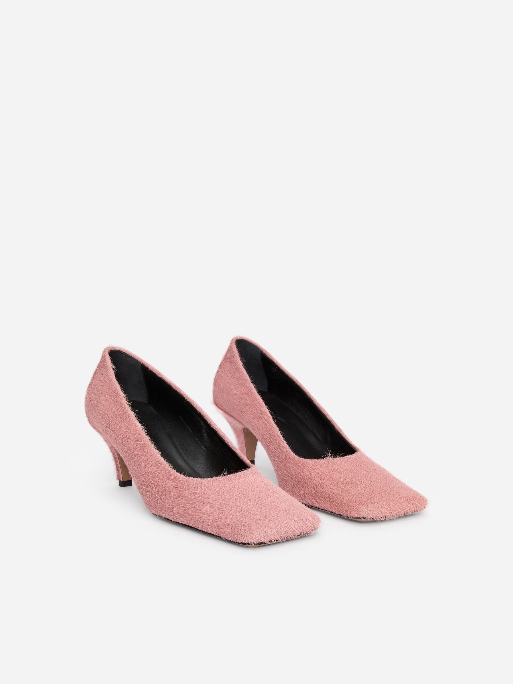 Pony-Hair Effect Leather Pumps – Pink – Women – Arket Gb