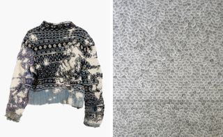 Patterned sweater and close up of pattern