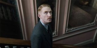 The Little Stranger Domhnall Gleeson Faraday looking up in Hundreds Hall