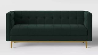 target dark green sofa