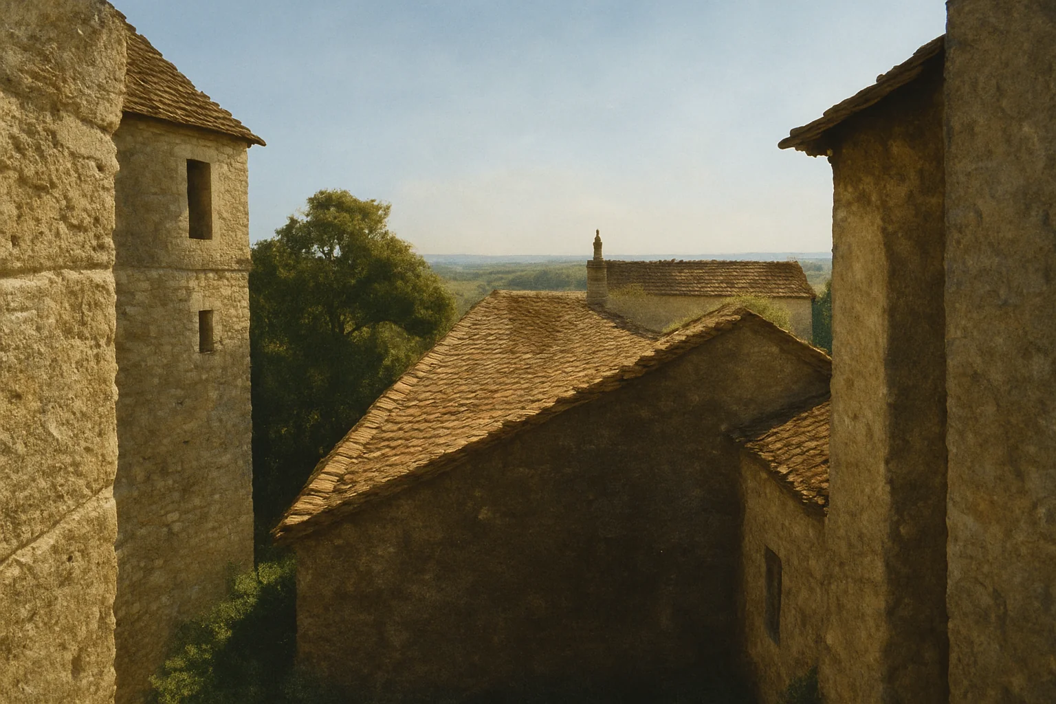 Good AI restoration of Joseph Nicéphore Niépce View from the Window at Le Gras