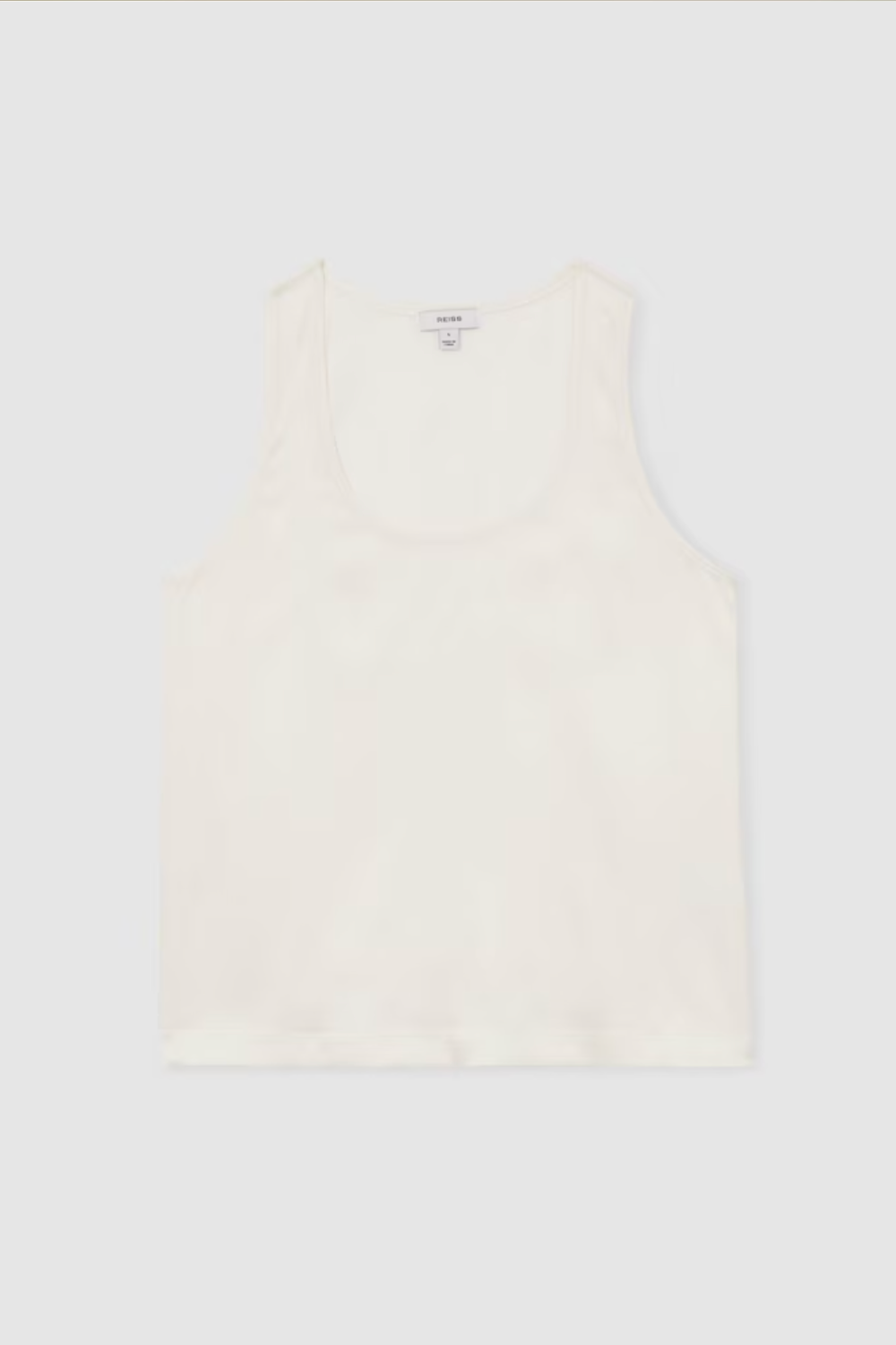 Reiss, Silk-Front Cami Top in White