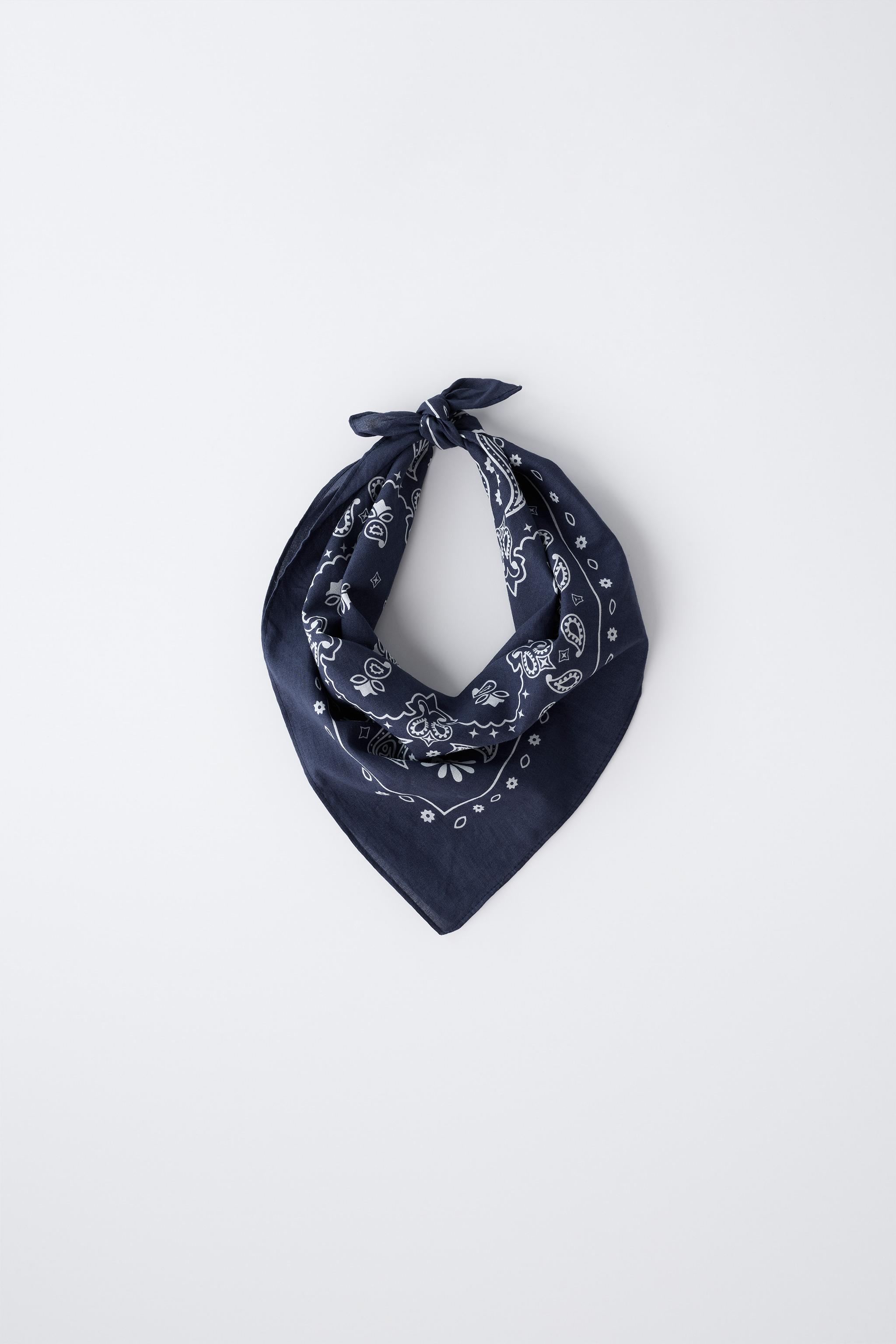 Paisley Print Bandana - Blue - 6-14 Years (45,7-64,6 Inches)