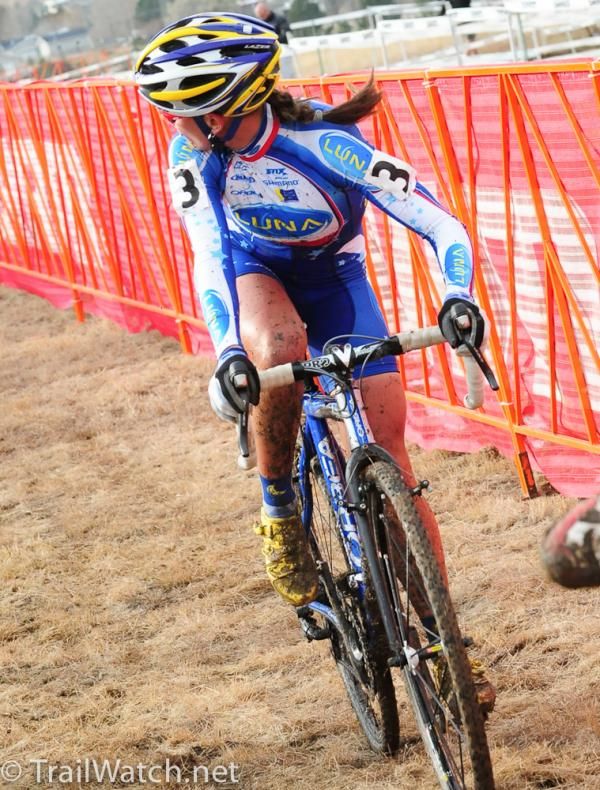 Nash missed her bike change and had to go on with her dirty one.