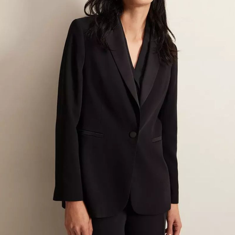 Phase Eight, black tuxedo blazer