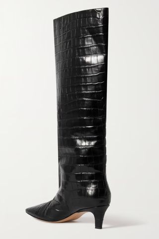 TOTEME Croc-effect Leather Boots