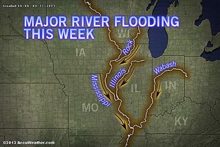 Record Crests at Midwest Rivers Flooding