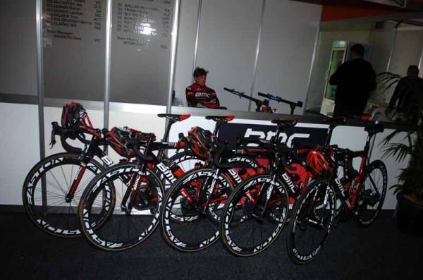 The BMC bikes ahead of their first training ride in Australia