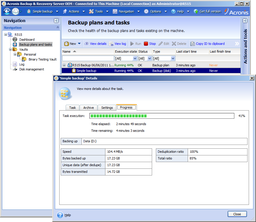 Thecus includes Acronis&rsquo; Backup and Recovery 10 for Windows Servers with a five server license as standard.