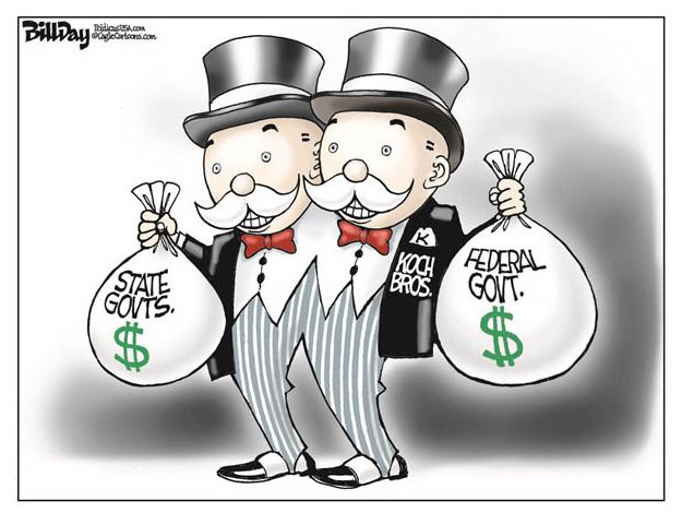 Political cartoon campaign financing