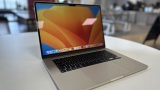 MacBook Air M2 (15-inch), one of the best laptops for programming, on a desk