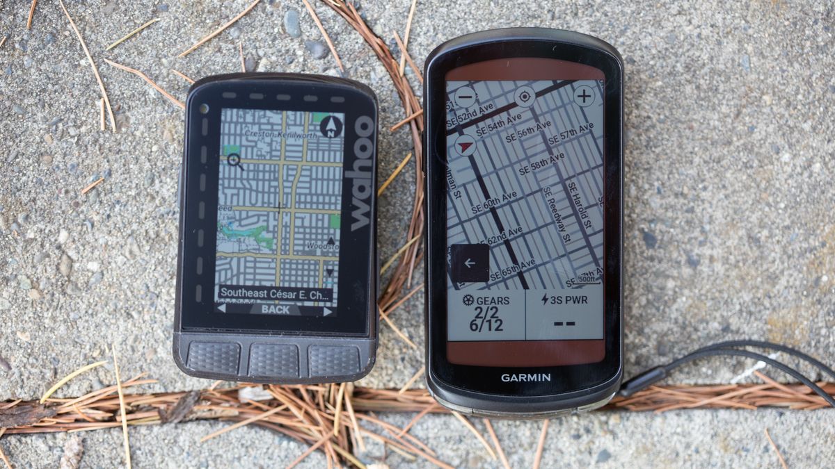 Wahoo Roam v2 map display vs Garmin 1040 solar