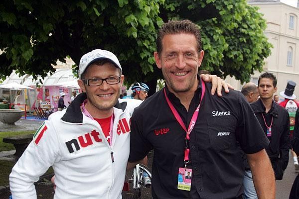 Paralympian Fabrizio Macchi and Stefano Zanini were at the start in Mendrioso.