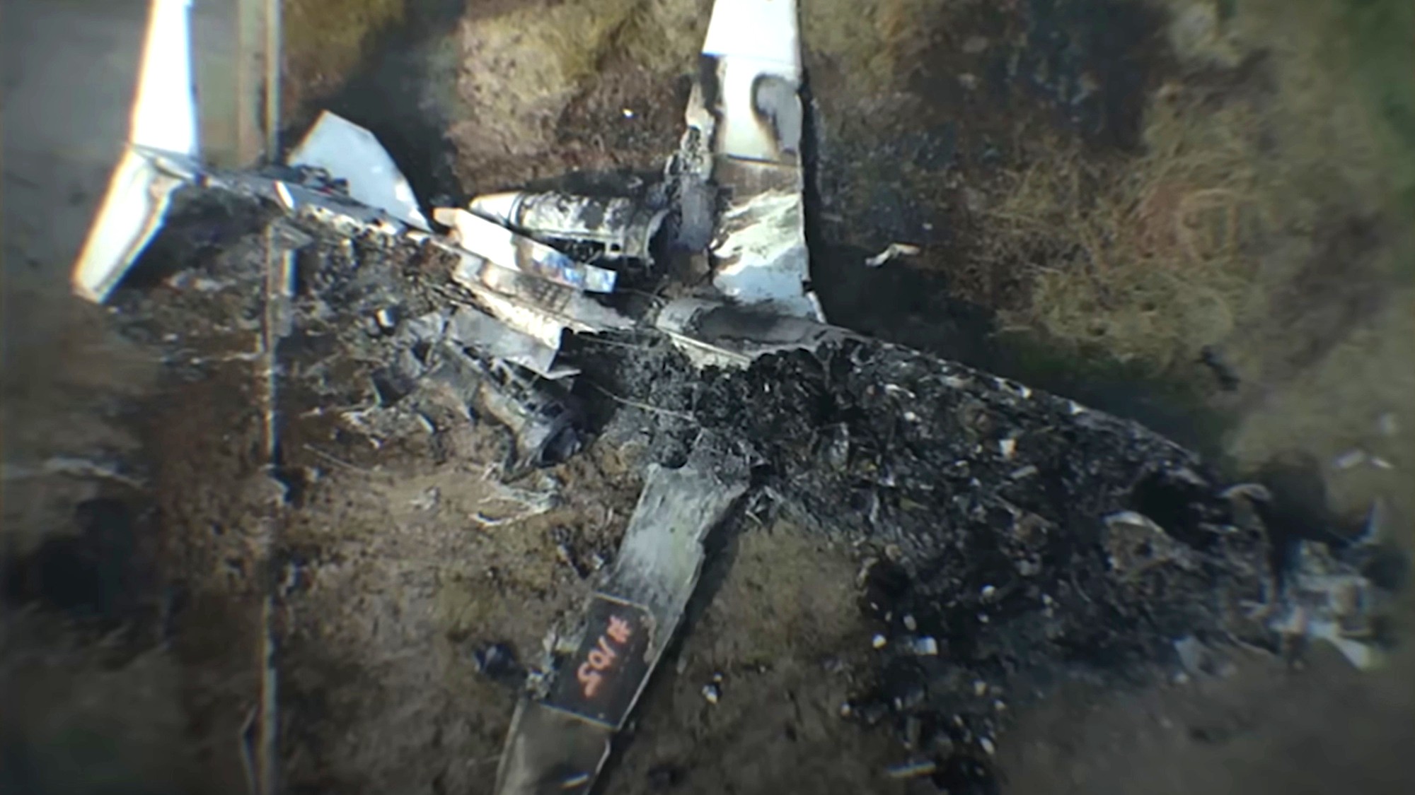 An image of Travis Barker's wrecked plane is shown on the Louder Than Fear documentary.
