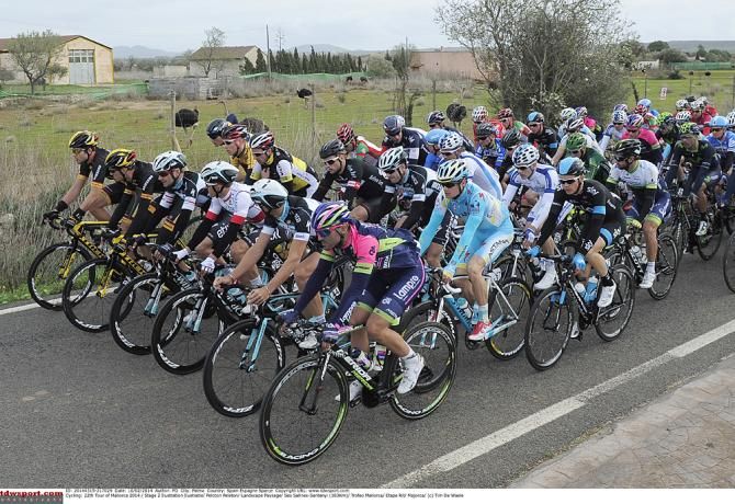 The peloton clearly not in a hurry