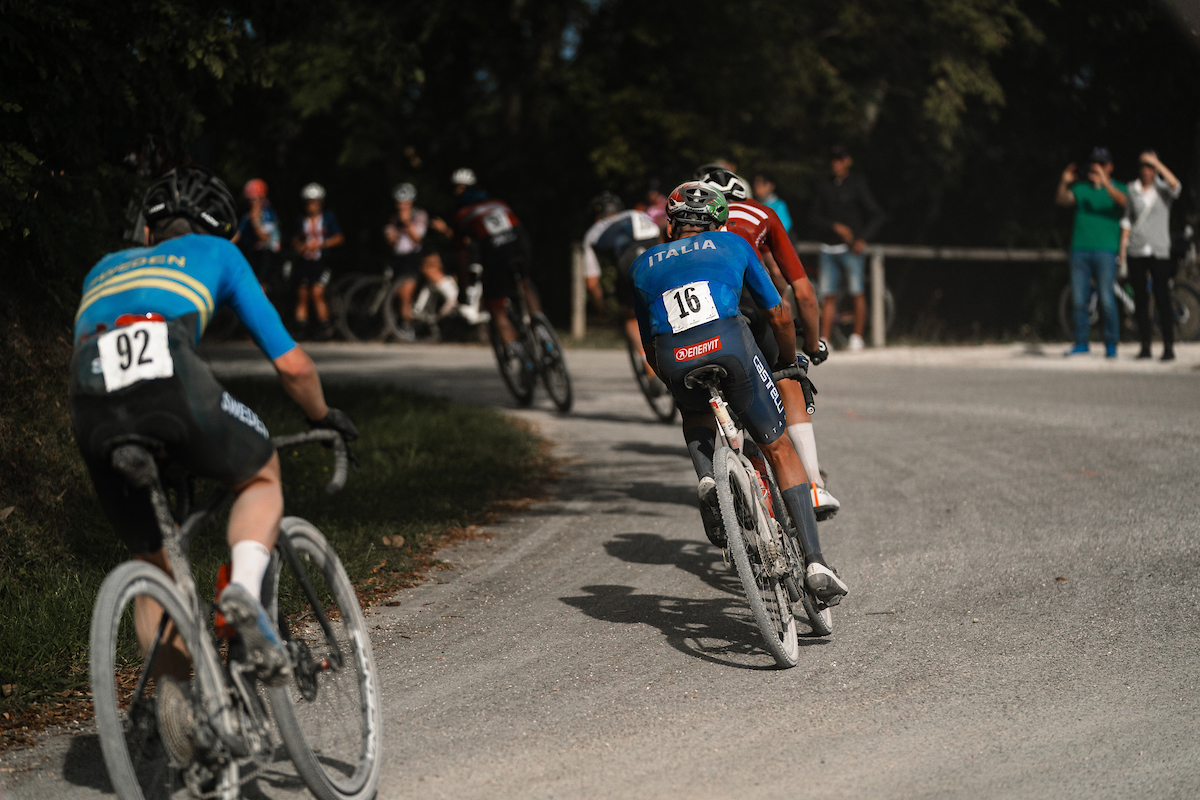 Riders in action in the 2023 Gravel Worlds