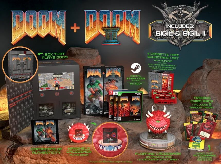 Mad Doom limited edition set includes a box... that plays Doom