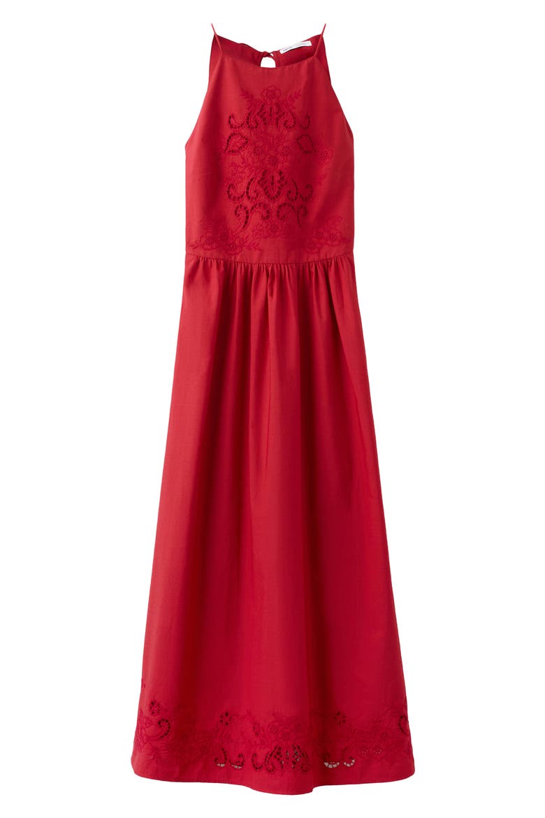 Embroidered Detail Cotton Dress