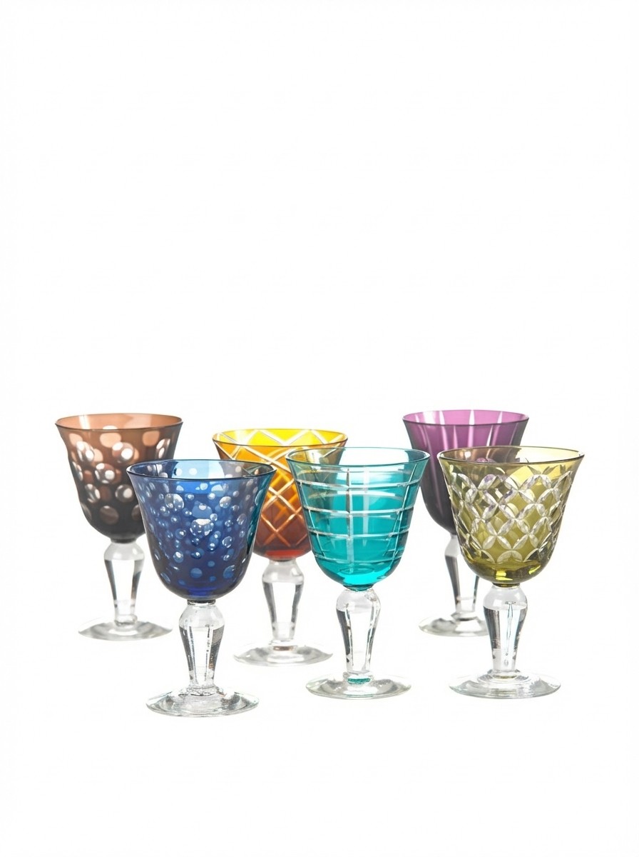 Multicolour Wine Glass Set of 6