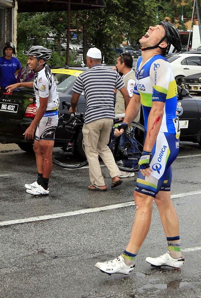 Aidis Kruopis crashes out of Tour de Langkawi after showing consistent form in the bunch sprints