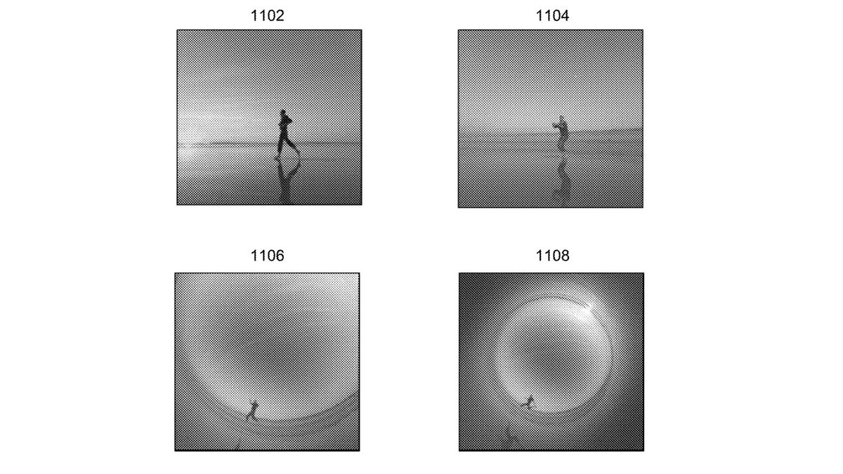 Some example images from a 360 camera in a GoPro patent application