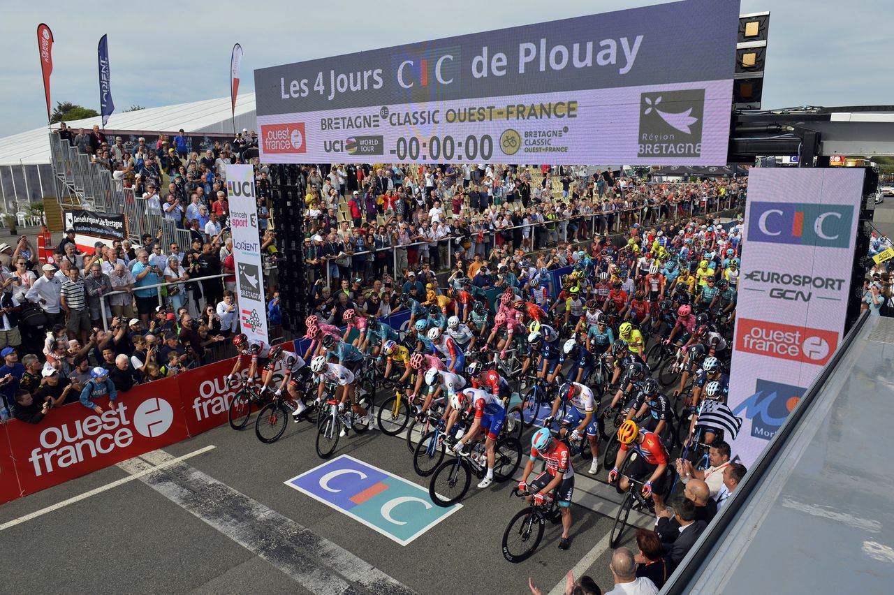 Bretagne Classic OuestFrance 2022 86th Edition Plouay Plouay 2548 km 28082022 Scenery Start photo Tommaso PelagalliSprintCyclingAgency2022