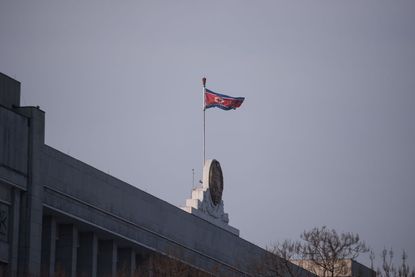 North Korean flag.