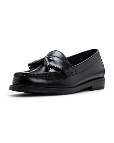 G.h. Bass & Co. Women's Beatrix Leather Tassel Loafer, Black, 7.5