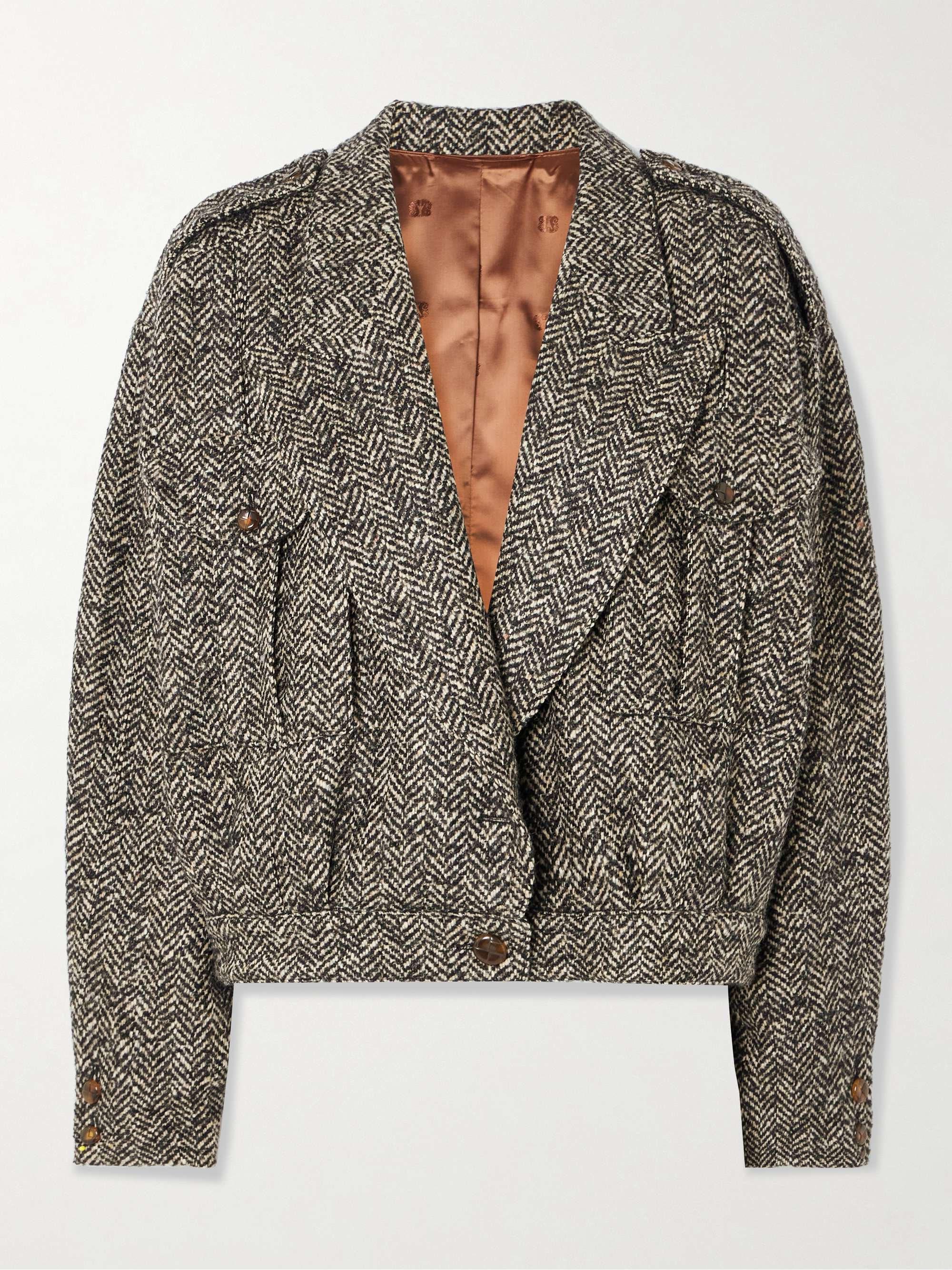 Popoff Serama Herringbone Wool-Blend Jacket